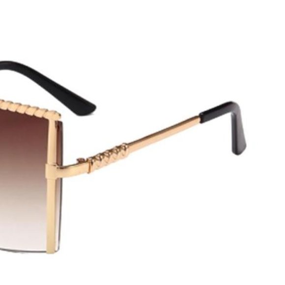 Oversized  Metal  Square Women's Sunglasses  UV400 - Picture 8 of 11